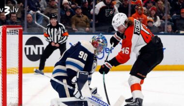 VIDEO: Merzļikina "Blue Jackets" savā laukumā uzvar Filadelfijas "Flyers" - tv3.lv