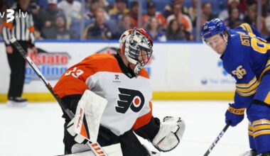 VIDEO: Ābola "Flyers" izbraukumā atzīst Bufalo "Sabres" pārākumu - tv3.lv