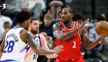 VIDEO: Karstākais klubs NBA - Lenarda "Clippers" pārspēj "Jazz" un izcīna sesto uzvaru pēc kārtas - tv3.lv