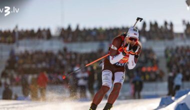 Latvijas biatlonisti Rūpoldingā ierindojas 13. pozīcijā stafetē