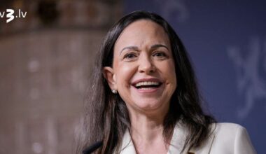 Venecuēlas opozīcijas līdere Mačado vēlas dalīties Nobela miera prēmijā ar Trampu