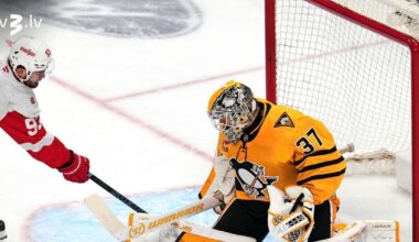 VIDEO: Laimīgu Jauno gadu! Letanga šķīliens papildlaikā ļauj Šilova "Penguins" uzvarēt "Red Wings" - tv3.lv