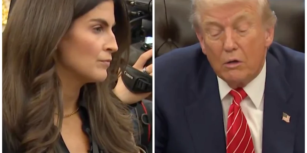 Tramps nozākā žurnālisti, kas uzdod viņam jautājumu par Epstīnu