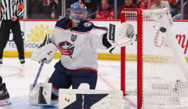 Merzļikins iesildās olimpiskajām spēlēm ar pirmo sauso cīņu kopš 2024. gada – Hokejs – Sportacentrs.com