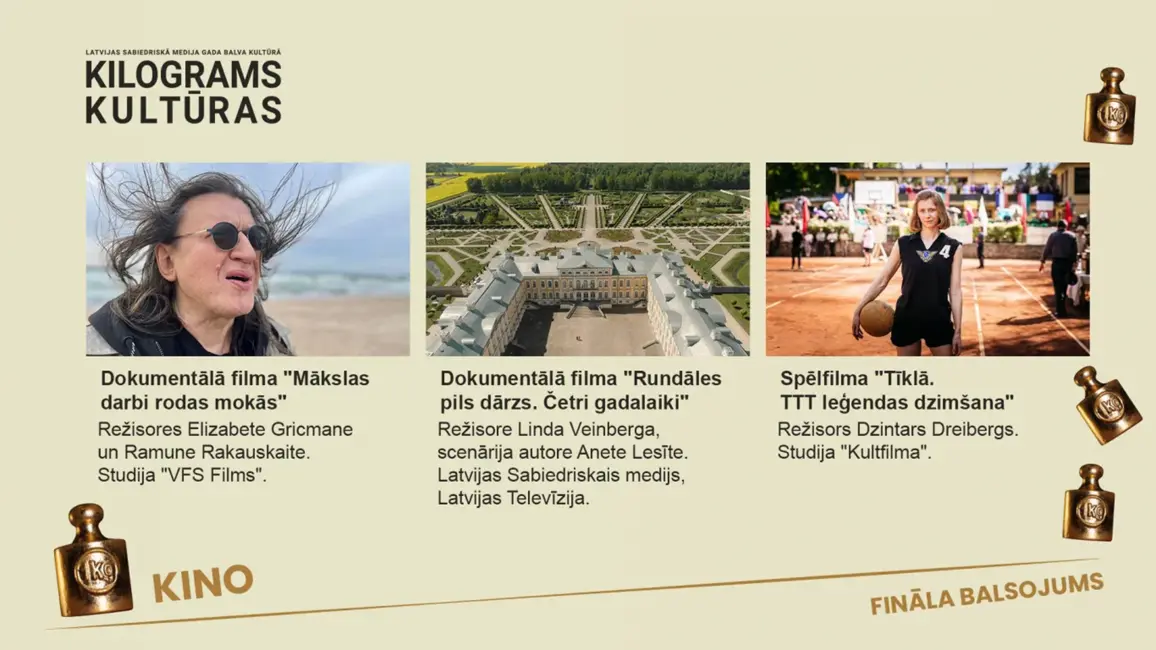 Kas iegūs «Kilograms kultūras 2025» balvu kino kategorijā? Finālā trīs spēcīgas filmas