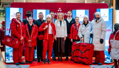 FOTO: Atrāda olimpiešu sporta un brīvā laika apģērbu