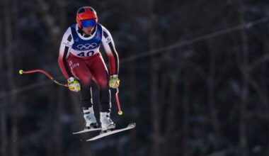 Latviešu kalnu slēpotājs Opmanis aizvadījis otro olimpisko treniņu, dāmu sesija atcelta – Olimpiskās spēles 2026 – Sportacentrs.com