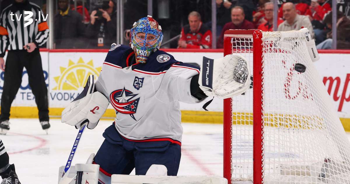 VIDEO: Merzļikins aizvada pirmo sauso spēli sezonā un tiek atzīts par spēles spožāko zvaigzni - tv3.lv