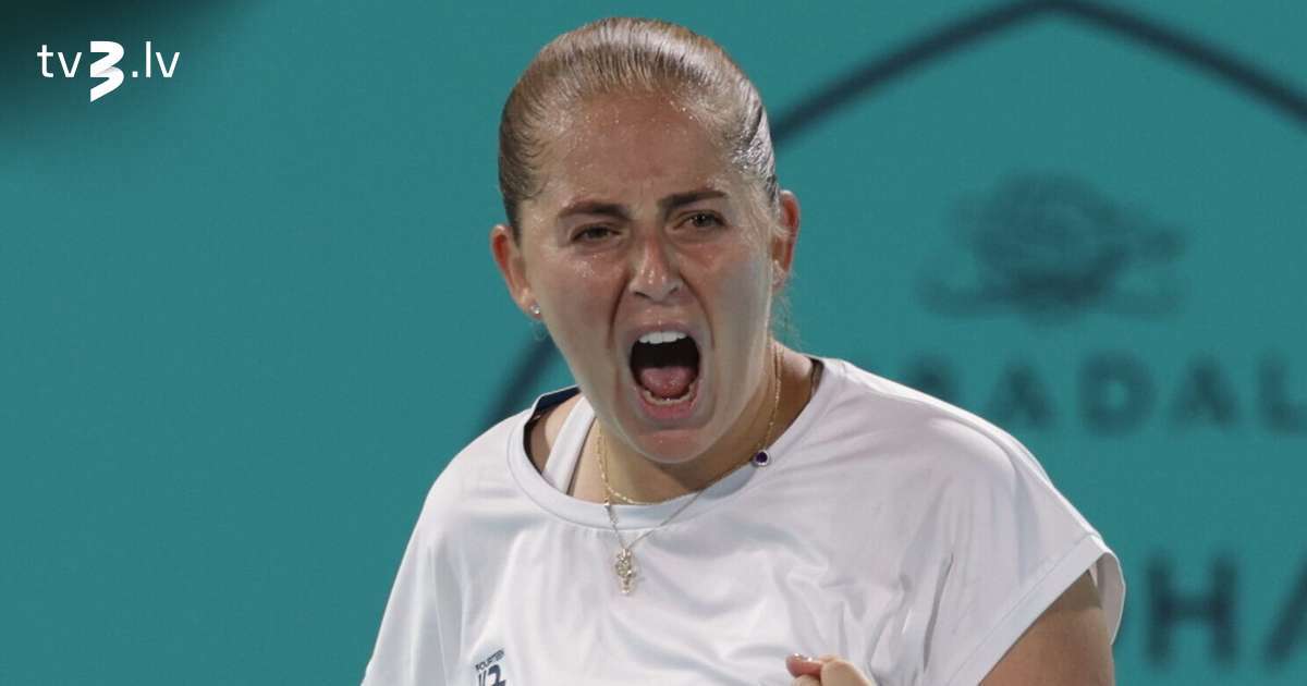 Ostapenko grūtā cīņā pieveic Selehmetjevu un sasniedz Abū Dabī turnīra otro kārtu