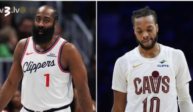 “Clippers” samaina Hārdenu pret “Cavaliers” zvaigzni Gārlandu - tv3.lv