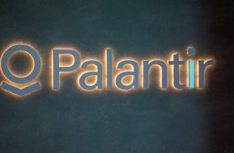 The logo of US software company Palantir Technologies is seen in Davos, Switzerland, May 22, 2022.