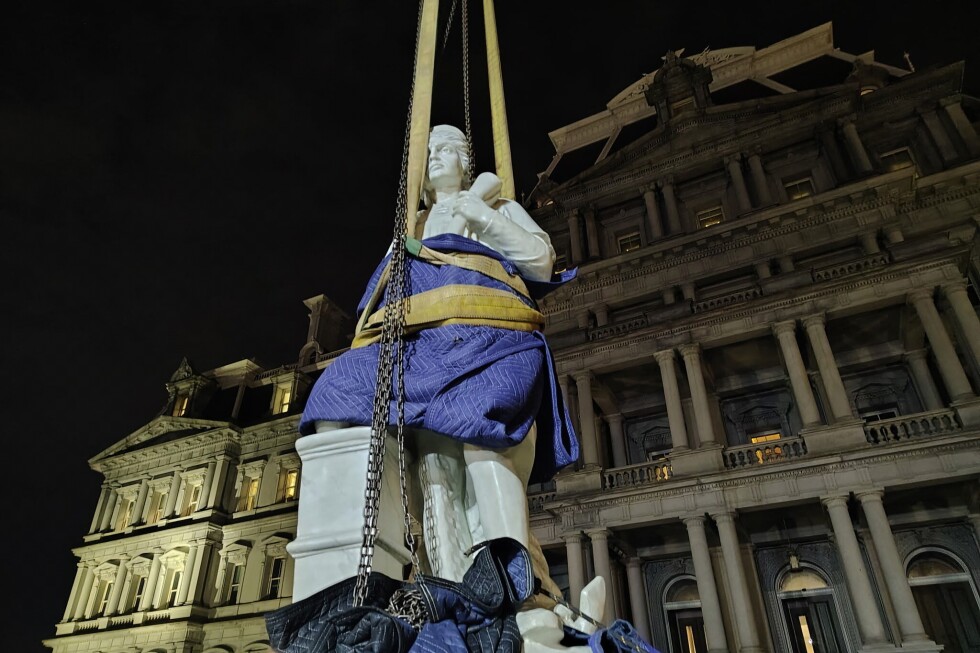 Trump places statue of Christopher Columbus near the White House