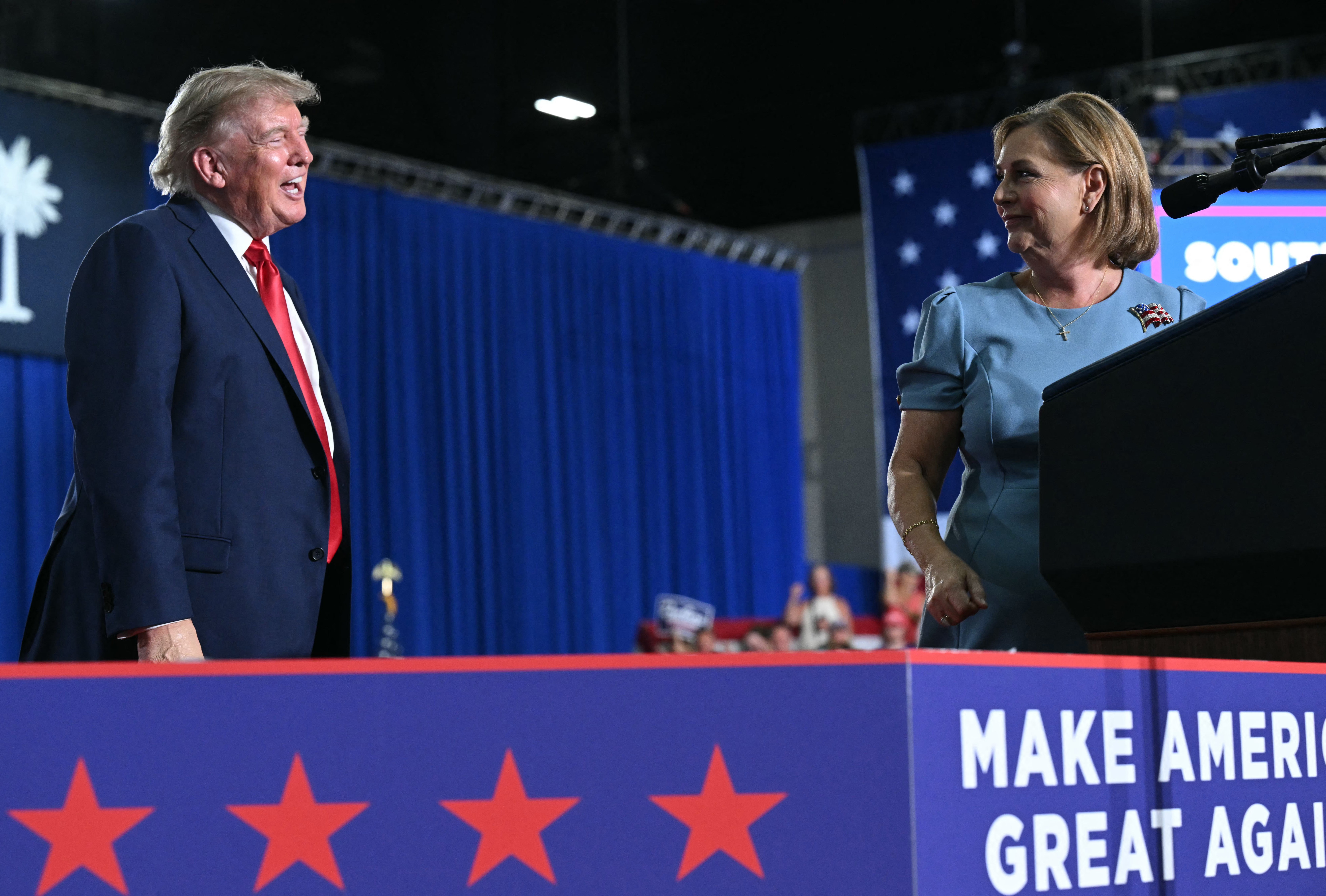 President Trump has thrown his weight behind Senator Darline Graham