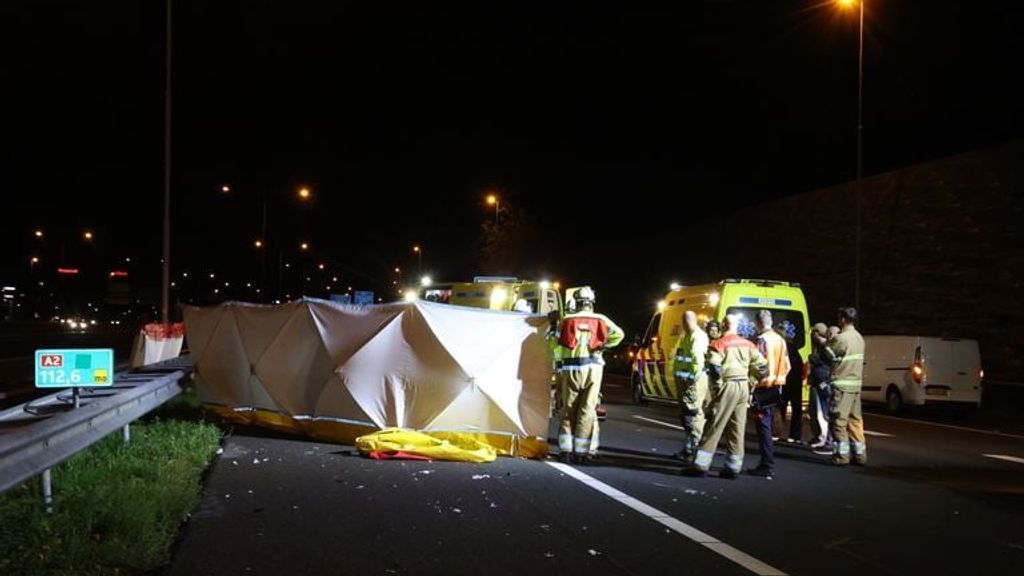 Bestuurder meldt zich bij politie na dodelijk ongeval met motorrijder op A2