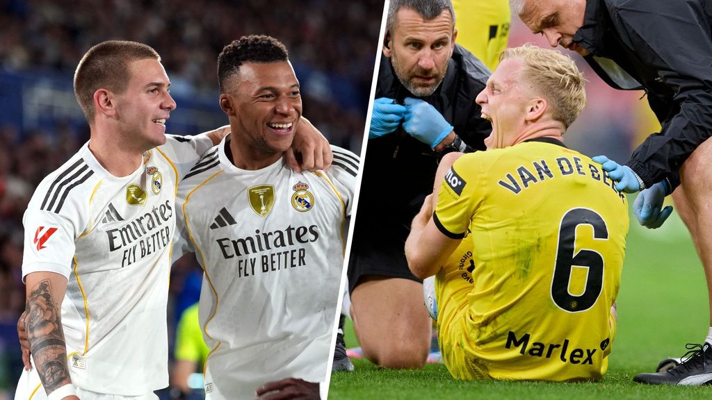 Real Madrid mede door goals Mbappé nog altijd foutloos, Van de Beek valt uit bij Girona