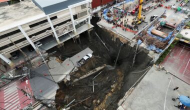 Enorm zinkgat bij ziekenhuis in Bangkok