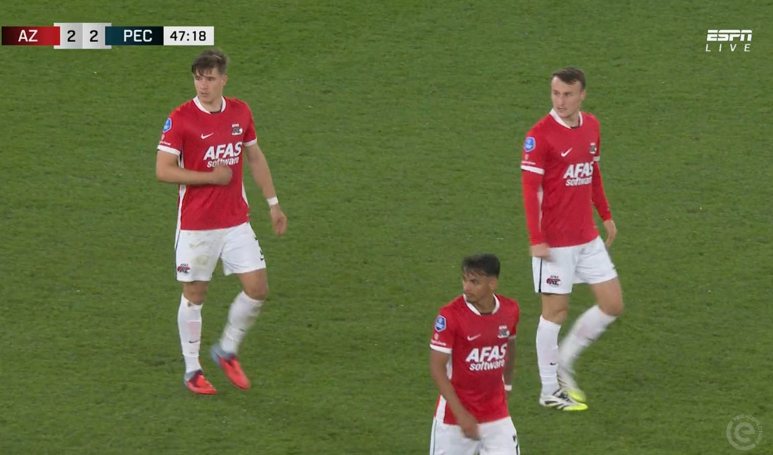 Wouter Goes ongelukkig bij de 2-2 tegen PEC