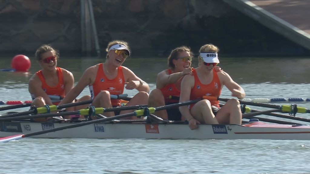 Vrouwendubbelvier pakt voor het eerst sinds 2017 goud op WK roeien