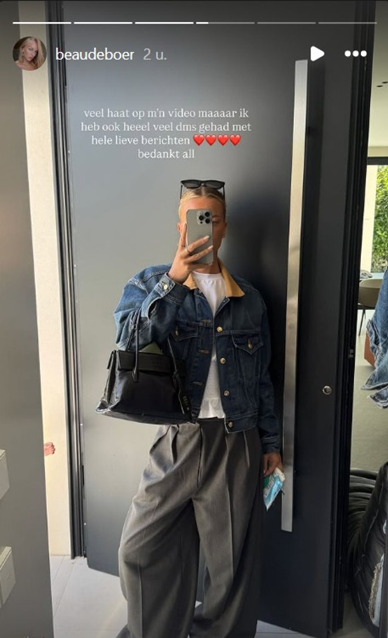 Beau de Boer reageert op haat via Instagram