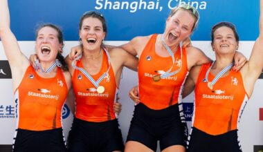 Vrouwendubbelvier pakt voor het eerst sinds 2017 goud op WK roeien