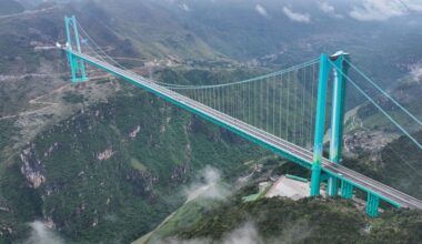 Hoogste brug ter wereld geopend in China