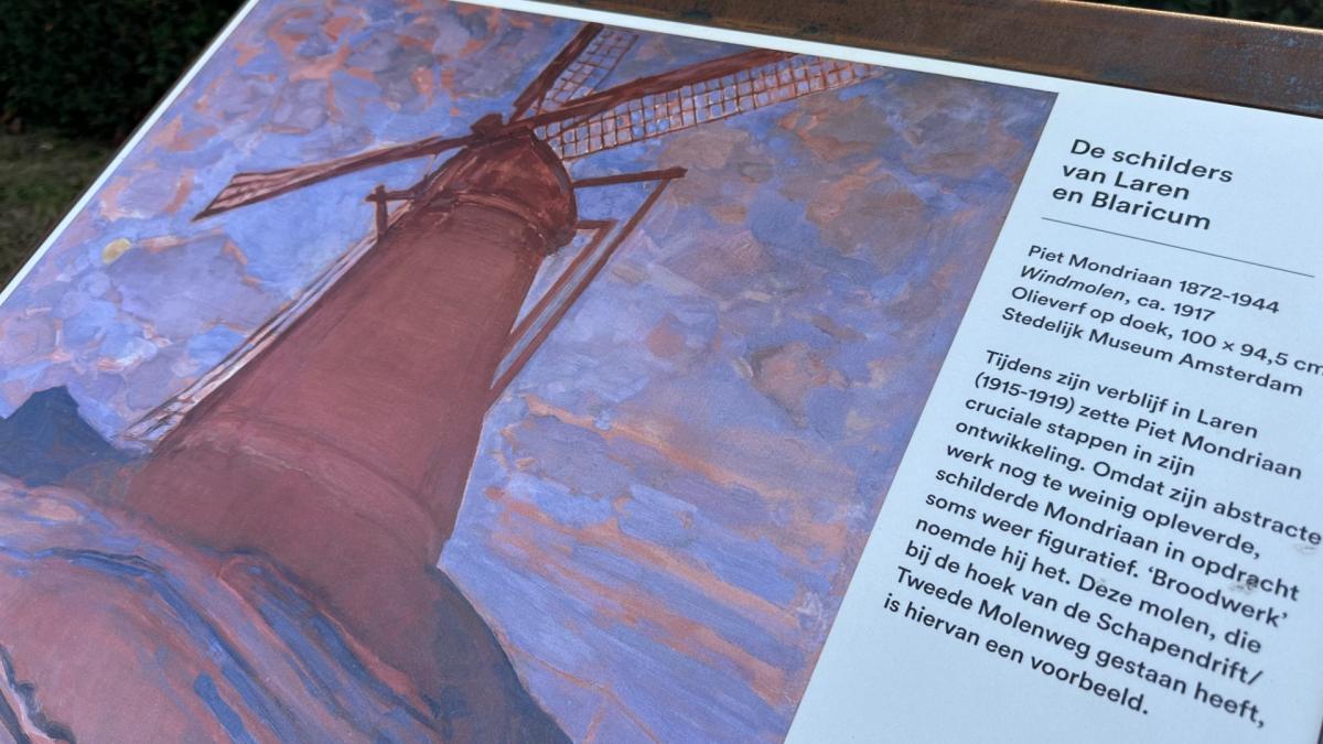 Piet Mondriaan schilderde op deze plek in 't Gooi de 'Windmolen'