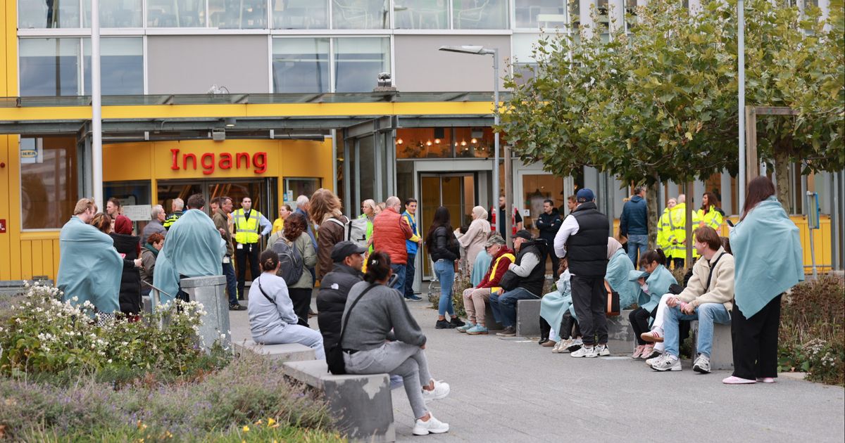 Tientallen mensen naar buiten na brandmelding bij IKEA - Omroep West