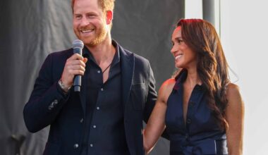 Prins Harry en Meghan stralen bij benefietconcert Kevin Costner