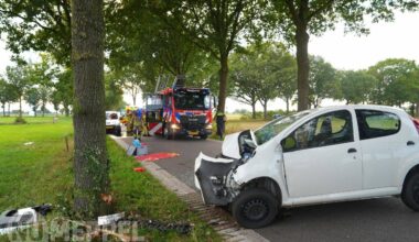 Eenzijdig ongeval op J.J. Gorterlaan in Staphorst, bestuurster raakt gewond