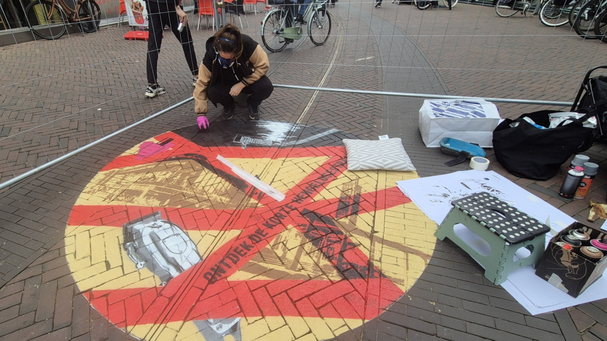 Vloerschilderingen Korte Hengelosestraat