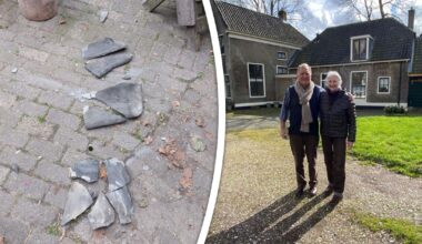Dalende vliegtuigen blazen opnieuw dakpannen van de monumentale boerderij van Janneke en George af
