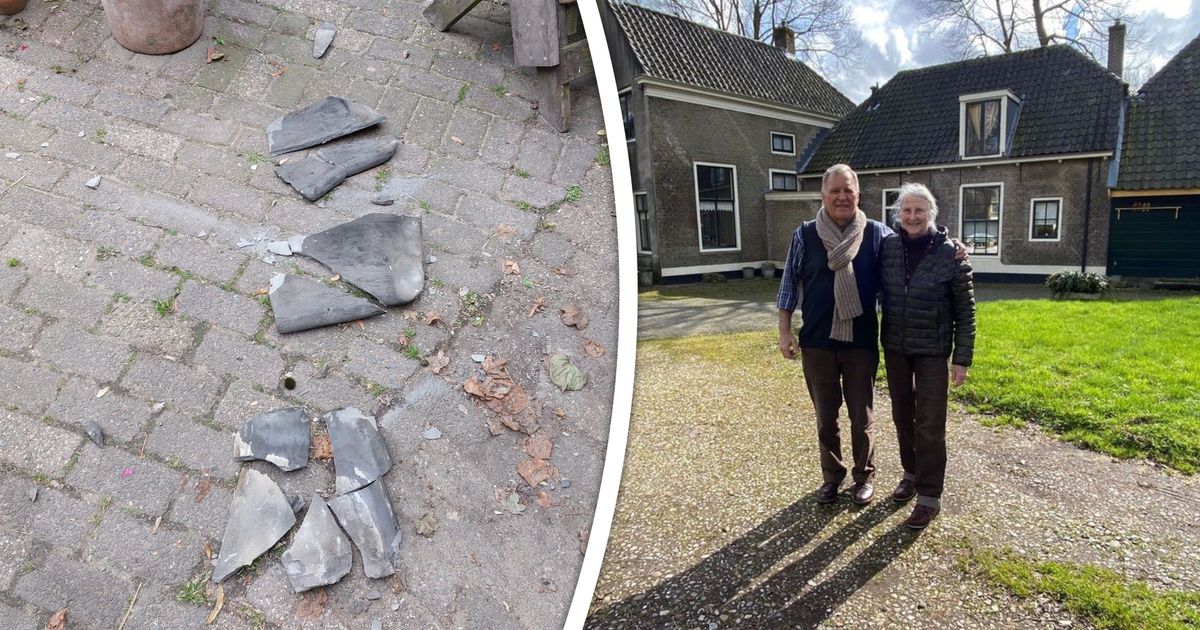 Dalende vliegtuigen blazen opnieuw dakpannen van de monumentale boerderij van Janneke en George af
