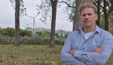 Gijs van Buitenen in de Oranjepolder tussen Oosterhout en Raamsdonksveer (foto: Niek de Bruijn).