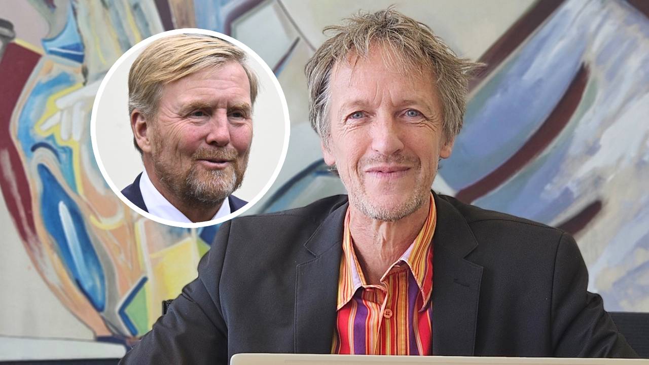 Koning Willem-Alexander wil in gesprek met docent Jos Baijens (foto: Ina Fassbender/ANP, Ying Wagenaar).
