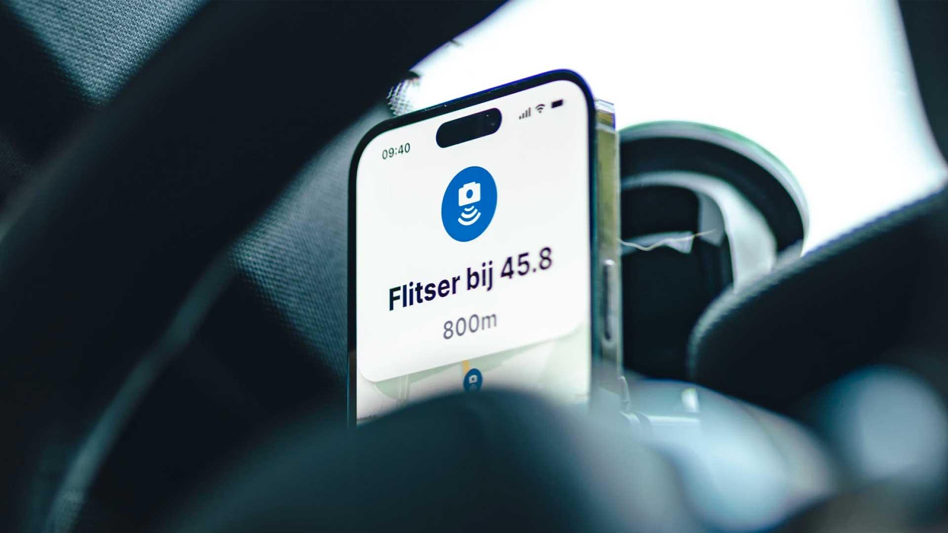 Flitsmeister op de telefoon