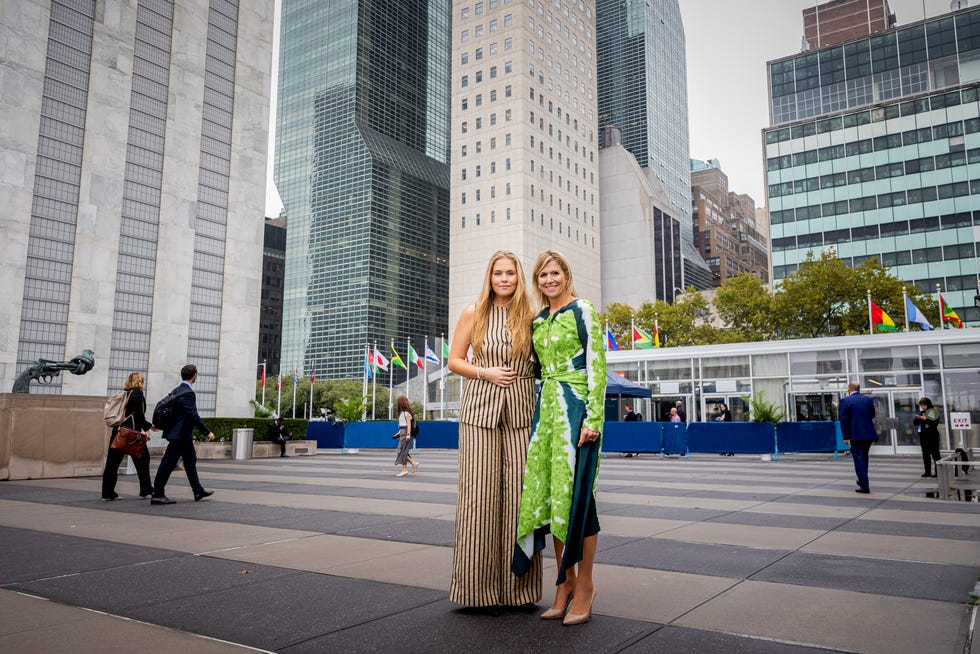 koningin máxima en prinses amalia tijdens hun werkbezoek in new york