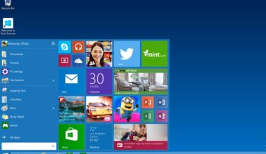 Gekleurde pictogrammen op het startscherm van een computerscherm.