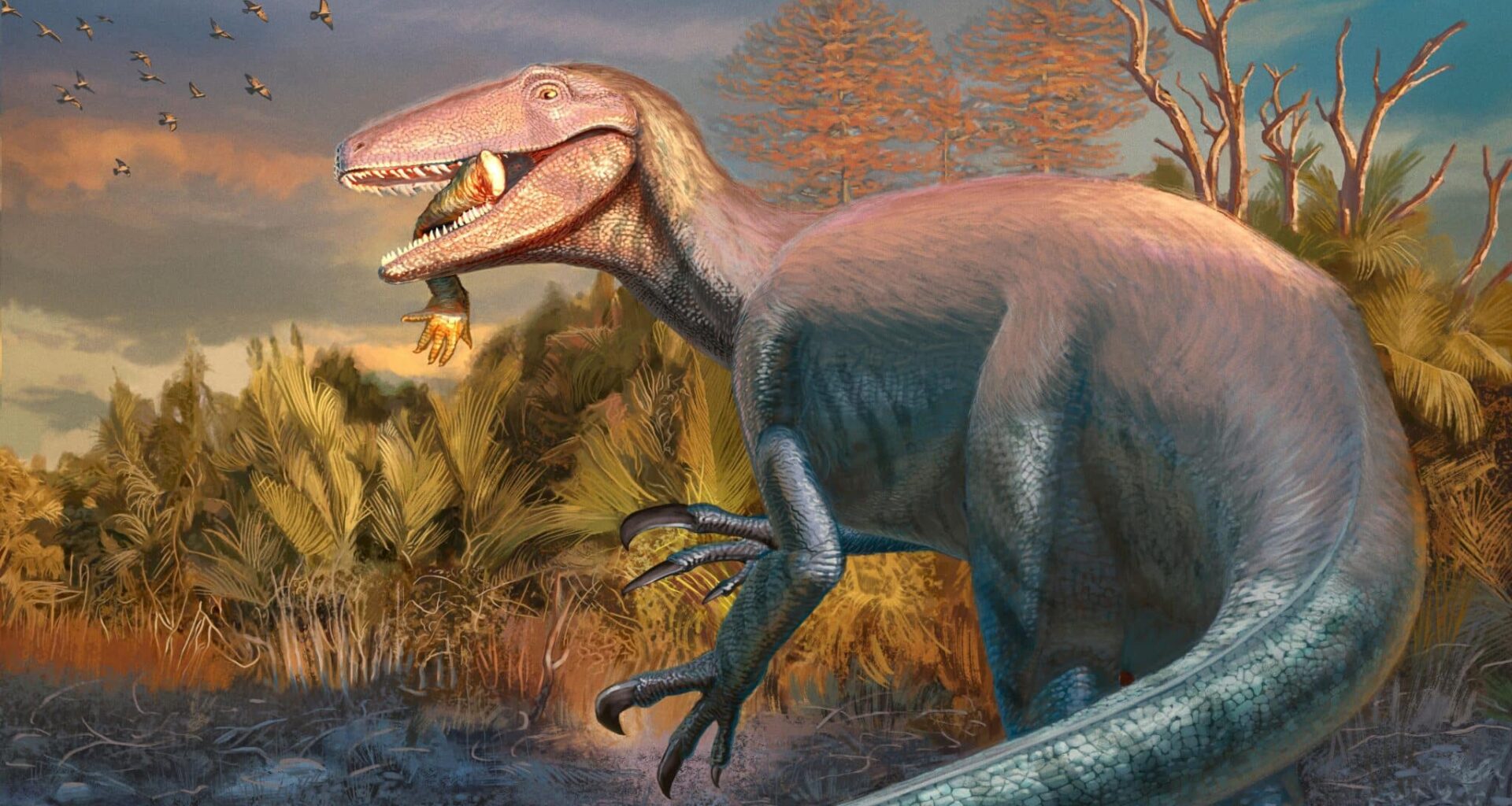 Deze reusachtige dinosaurus at krokodillen