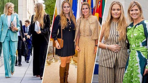 in deze outfits stalen koningin Máxima en prinses Amalia de show in New York