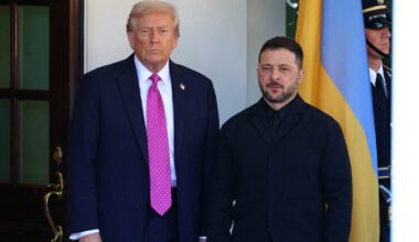 De Oekraïense president Zelensky ontmoette gisteren president Trump in het Witte Huis