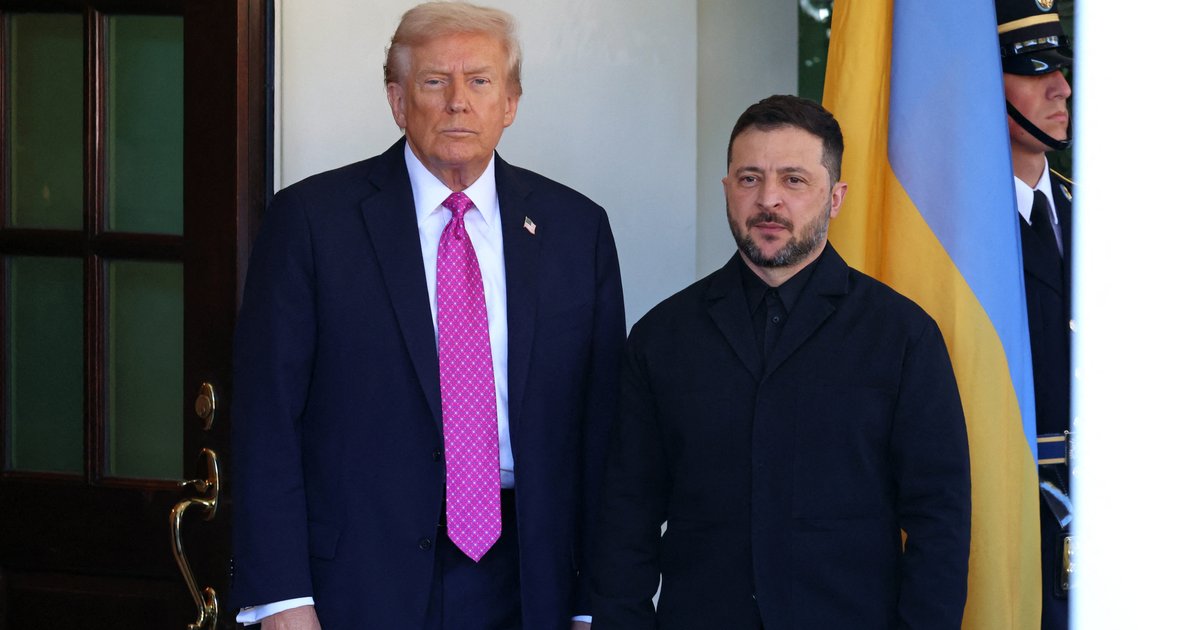 De Oekraïense president Zelensky ontmoette gisteren president Trump in het Witte Huis
