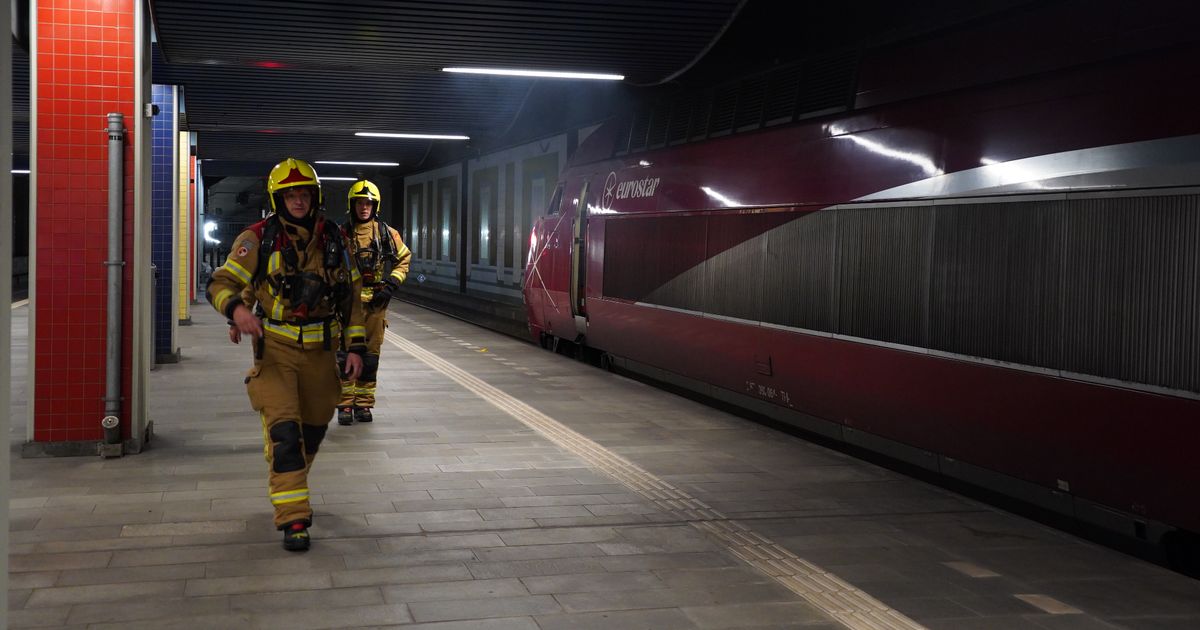 Brand in trein in ondergrondse tunnel, station Blaak ontruimd - Rijnmond