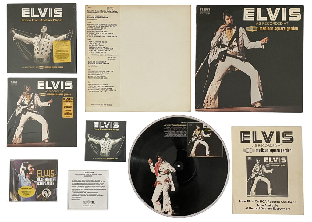 De Elvis Encyclopedie over Madison Square Garden, verschillende hoezen.
