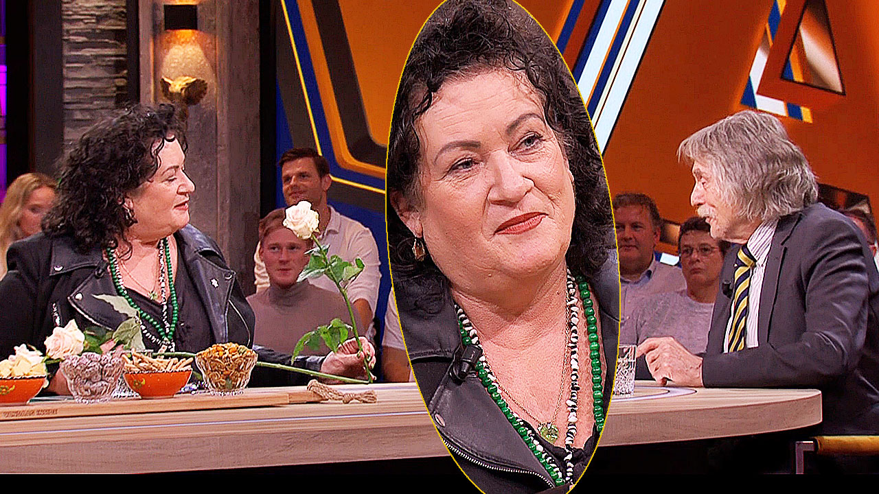 Caroline van der Plas en Johan Derksen