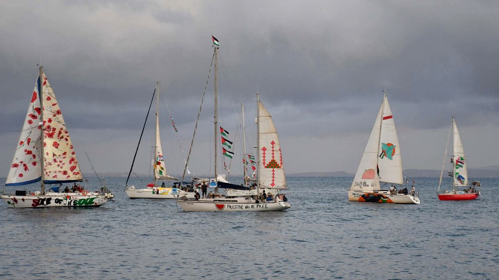 Boot met activisten nadert Gaza, op 8 mijl waar eerdere boot werd onderschept
