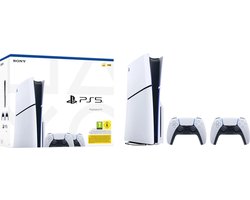 PlayStation 5 - Disc Edition - Slim - 2 DualSense Draadloze Controllers Bundel Image