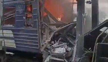 Oekraïense trein geraakt bij Russische droneaanval, zeker dertig gewonden