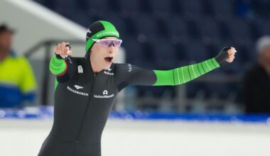 Kok rijdt verbluffend snelle 1.500 meter in trainingsrit en verbetert baanrecord