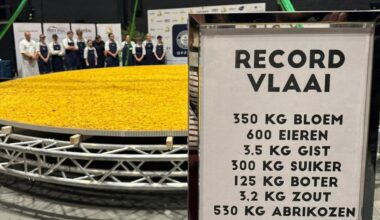 Limburgse banketbakkers maken grootste vlaai ter wereld: ruim 1000 kilo