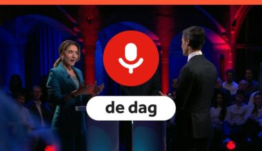met zwevende kiezers kijken naar het verkiezingsdebat
